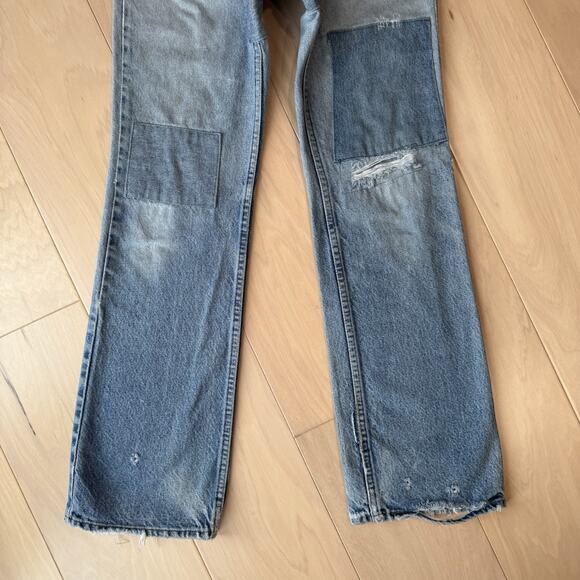 Vintage Levis 517 Jeans 29 Blue Orange Tab 80s Denim Made in USA Boot Cut 0217 - Picture 4 of 11